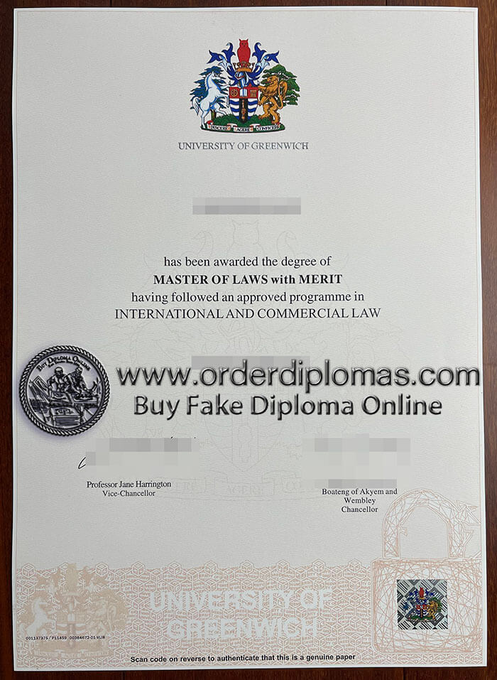 buy fake Greenwich University diploma