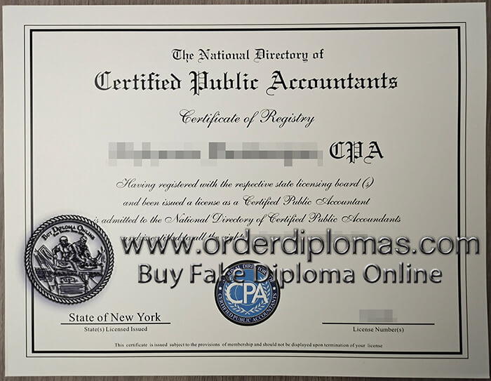 buy fake state of new york CPA certificate