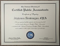 Buy fake state of new york CPA certificate.