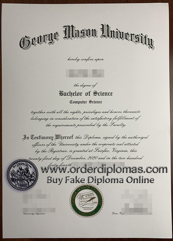 buy fake George Mason University diploma
