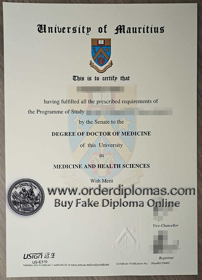buy fake university of mauririus diploma