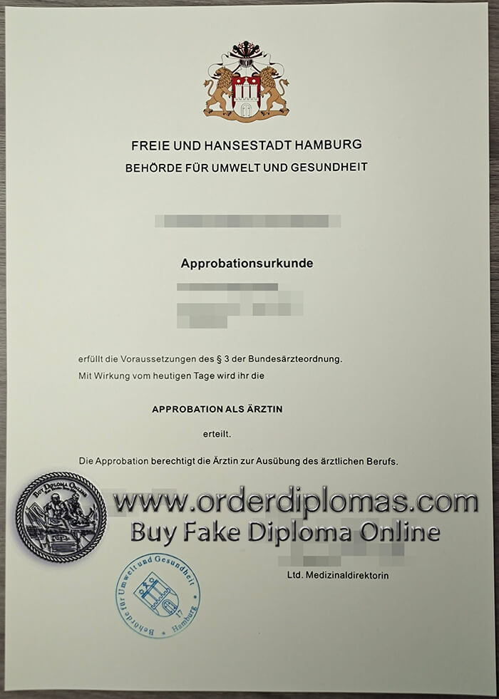 buy fake Approbationsurkunde certificate