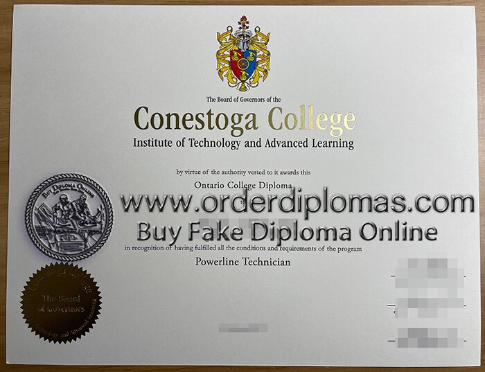 buy fake Conestoga College diploma
