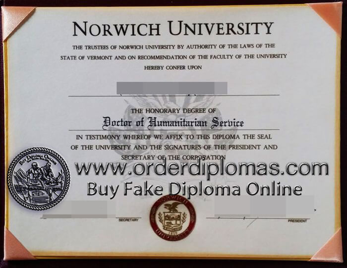 buy fake Norwich University diploma