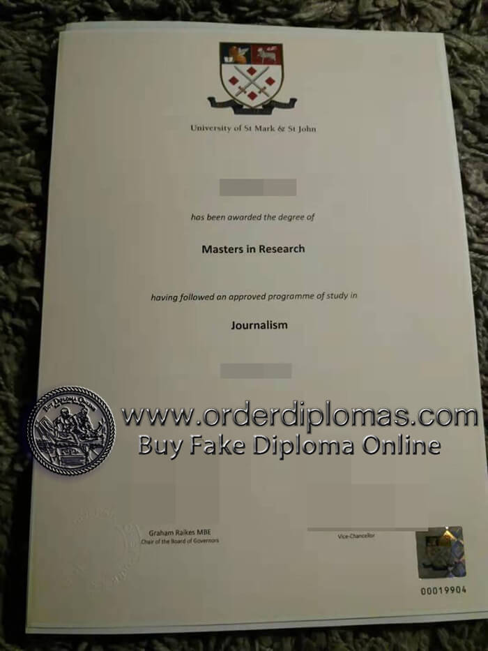 buy fake Plymouth Marjon University diploma