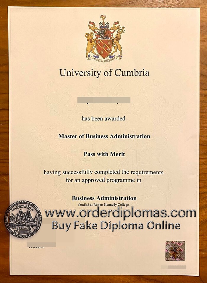 buy fake University of Cumbria diploma