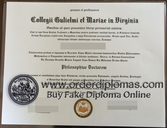 buy fake College of William & Mary diploma