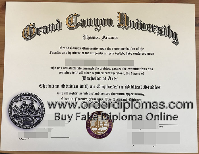 Buy Grand Canyon University fake diploma.