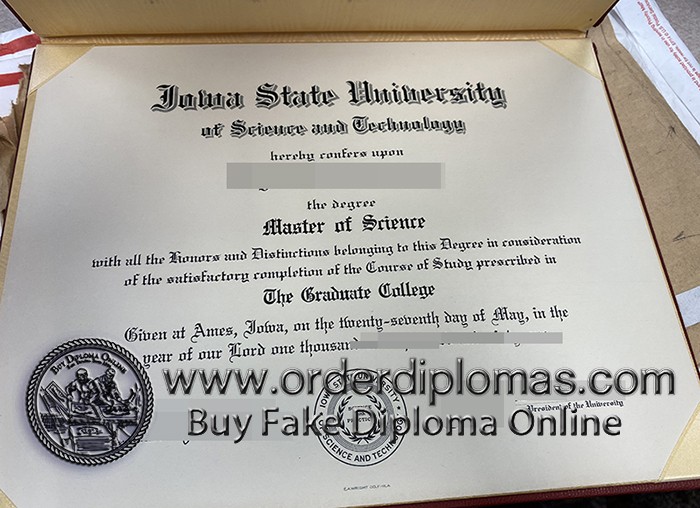 buy fake Iowa State University degree certificate
