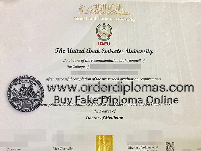 buy fake United Arab Emirates University diploma