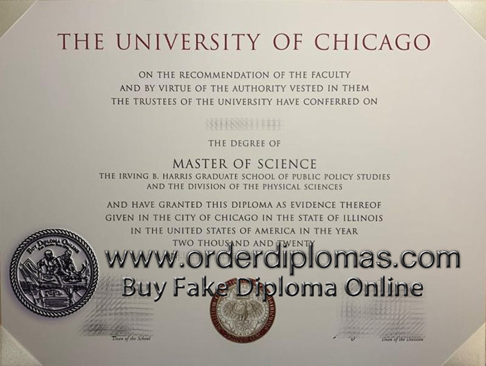 buy fake University of chicago diploma