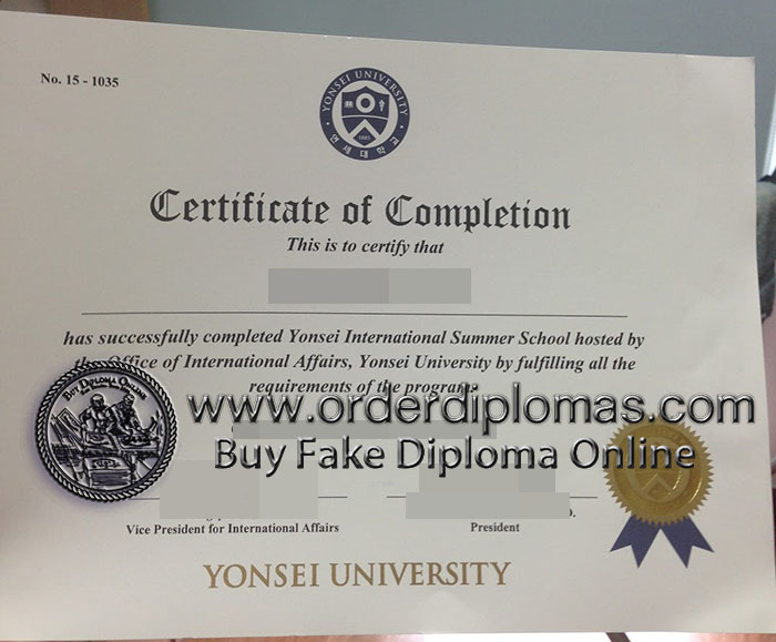 buy fake Yonsei University diploma