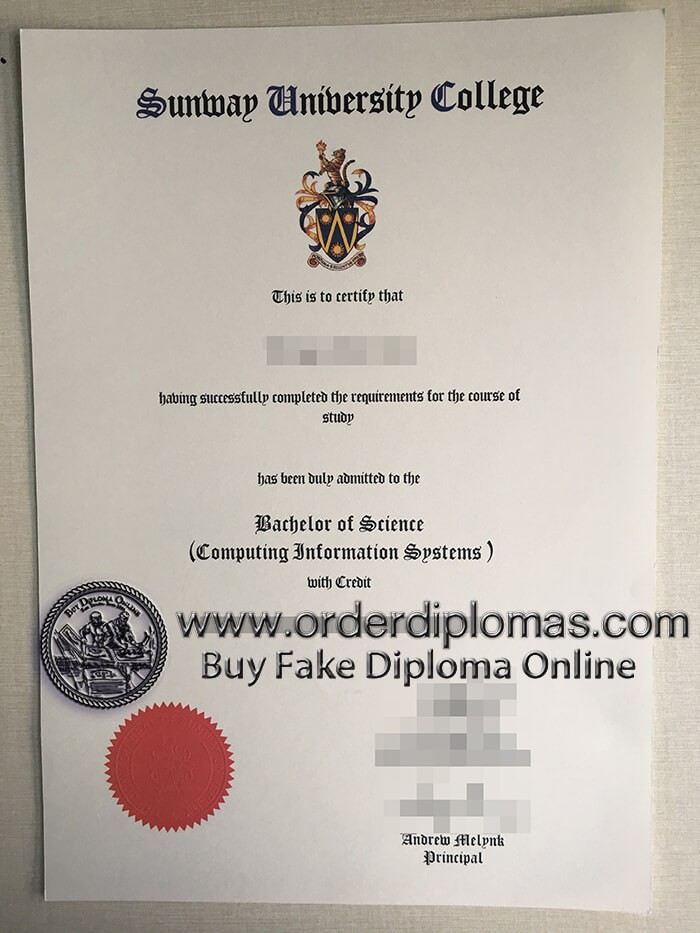buy fake sunway university college diploma
