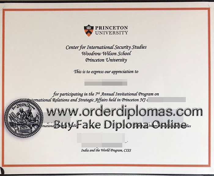 buy fake Princeton University diploma