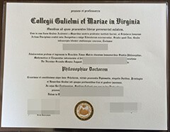 Buy fake College of William & Mary degree certificate.