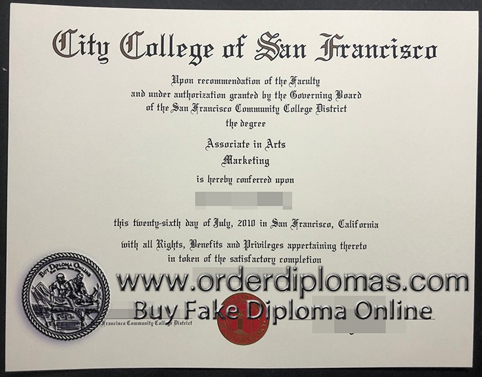 buy fake City College of san francisco diploma