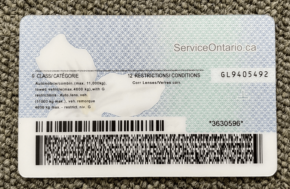 buy fake Ontario Driver's License, Canada