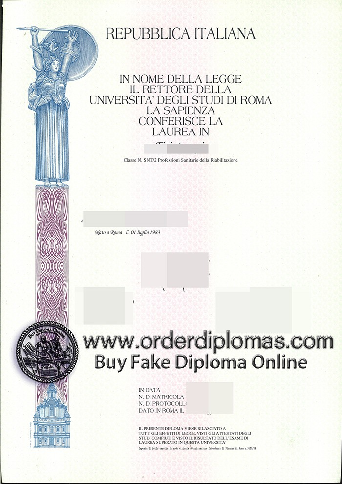 buy fake Sapienza University of Rome diploma