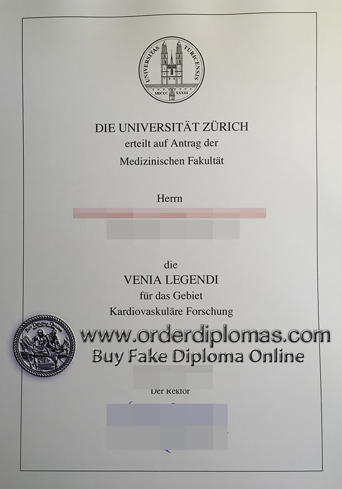 buy fake University of Zurich diploma