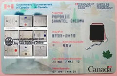 buy fake Canada Permanent Resident Card