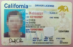 Purchase a fake California USA Driver license online.