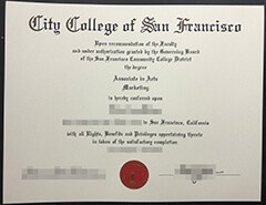 Buy fake City College of san francisco (CCSF) diploma online