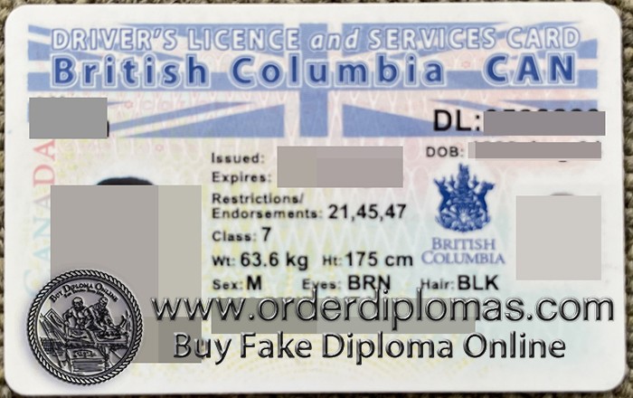 buy fake British Columbia driver's license