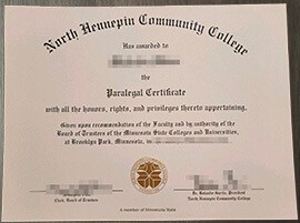 Buy fake North Hennepin Community College diploma.