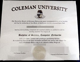 Where to buy fake Coleman College degree certificate?