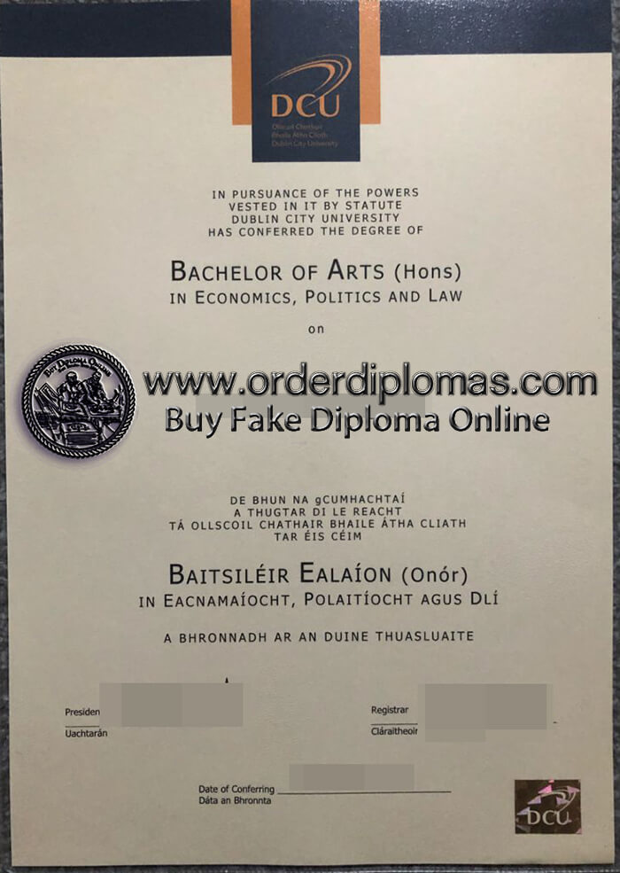 buy fake Dublin City University diploma