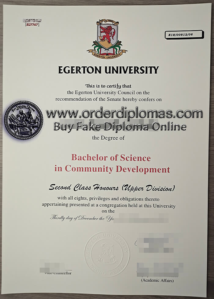 buy fake Egerton University diploma