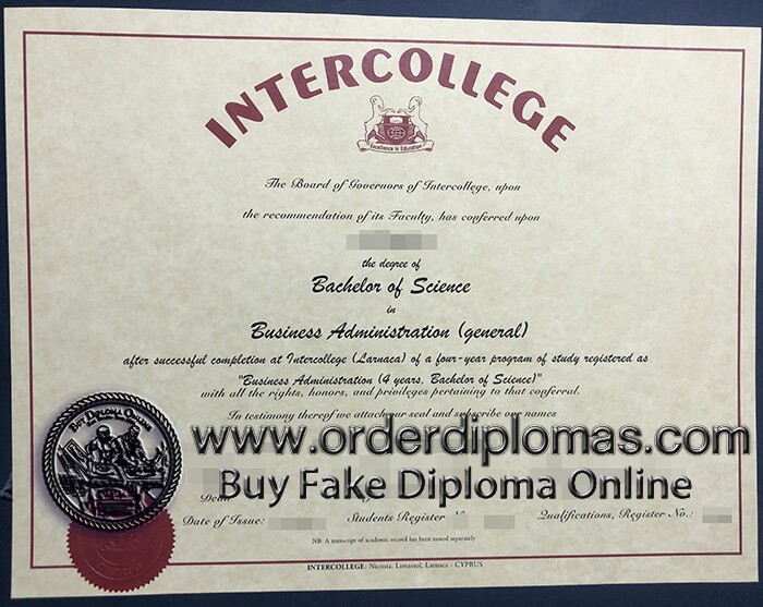 buy fake INTERCOLLEGE diploma
