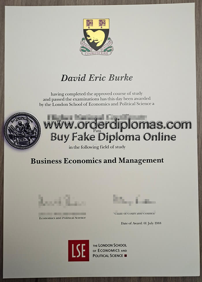 buy fake London School of Economics diploma