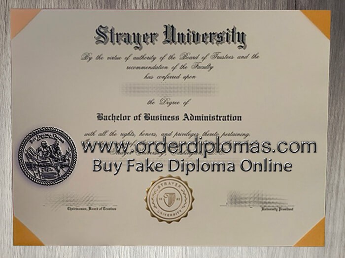 buy fake Strayer University diploma