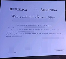Buy fake Universidad de Buenos Aires degree certificate.