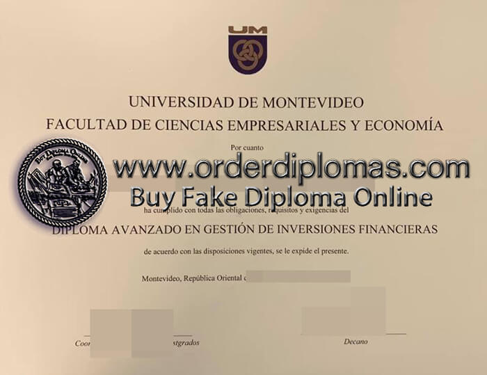 buy fake University of Montevideo degree