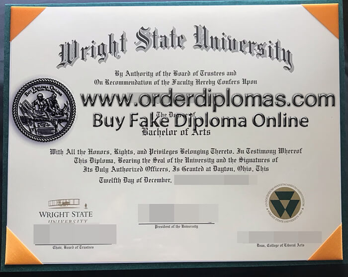 buy fake Wright State University diploma