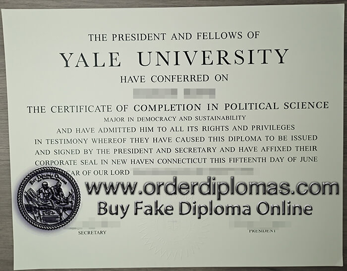 buy fake YALE University diploma