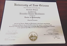 Where to order fake University of New Orleans diploma?
