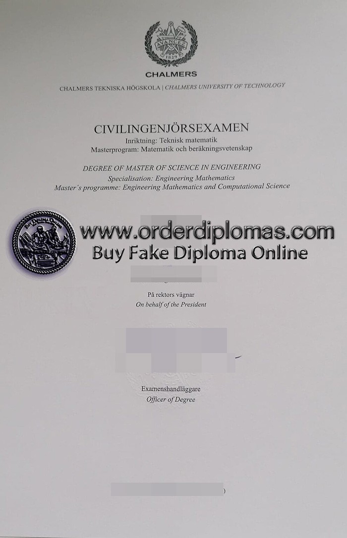 buy fake Chalmers University of Technology diploma