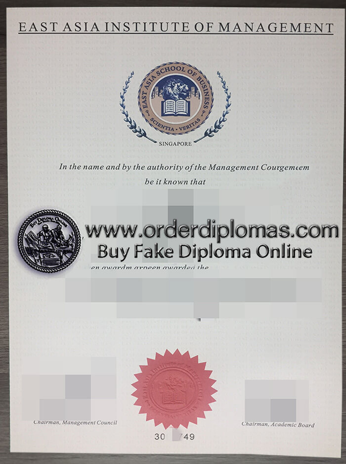 buy fake East Asia Institute of Management diploma