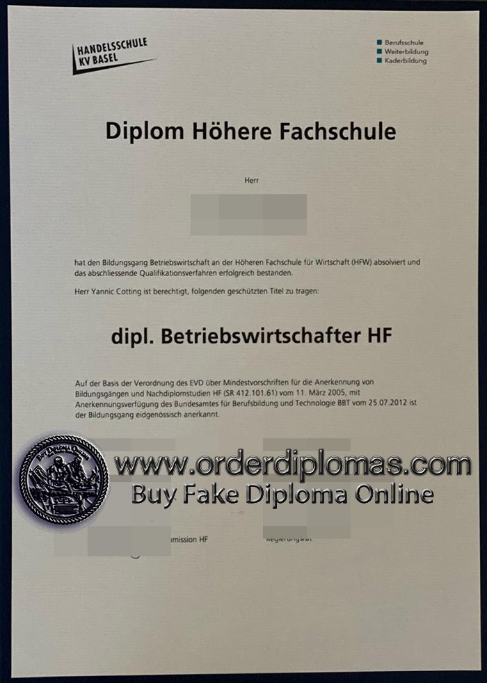 buy fake Handelsschule KV basel diploma