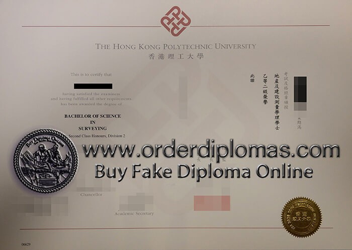 buy fake Hong Kong Polytechnic University diploma