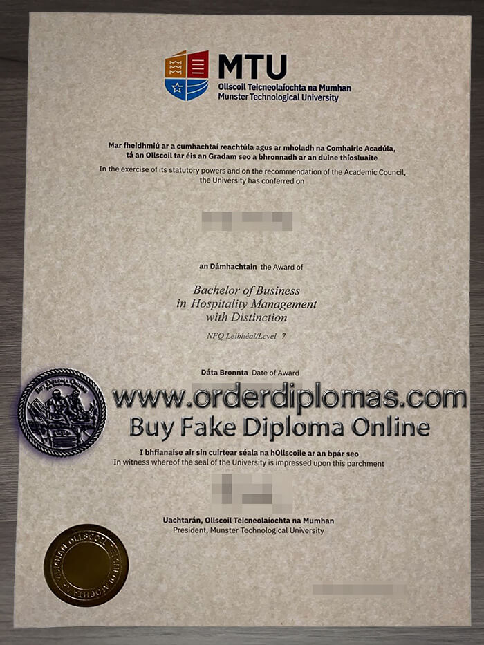 buy fake Munster Technological University diploma