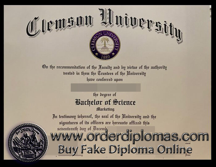 buy fake clemson university diploma