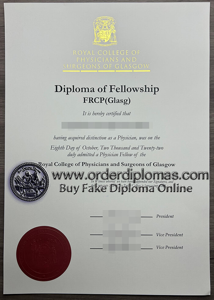 buy fake Royal College of Physicians & Surgeons of Glasgow diploma