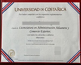 Order fake Universidad de Costa Rica diploma.