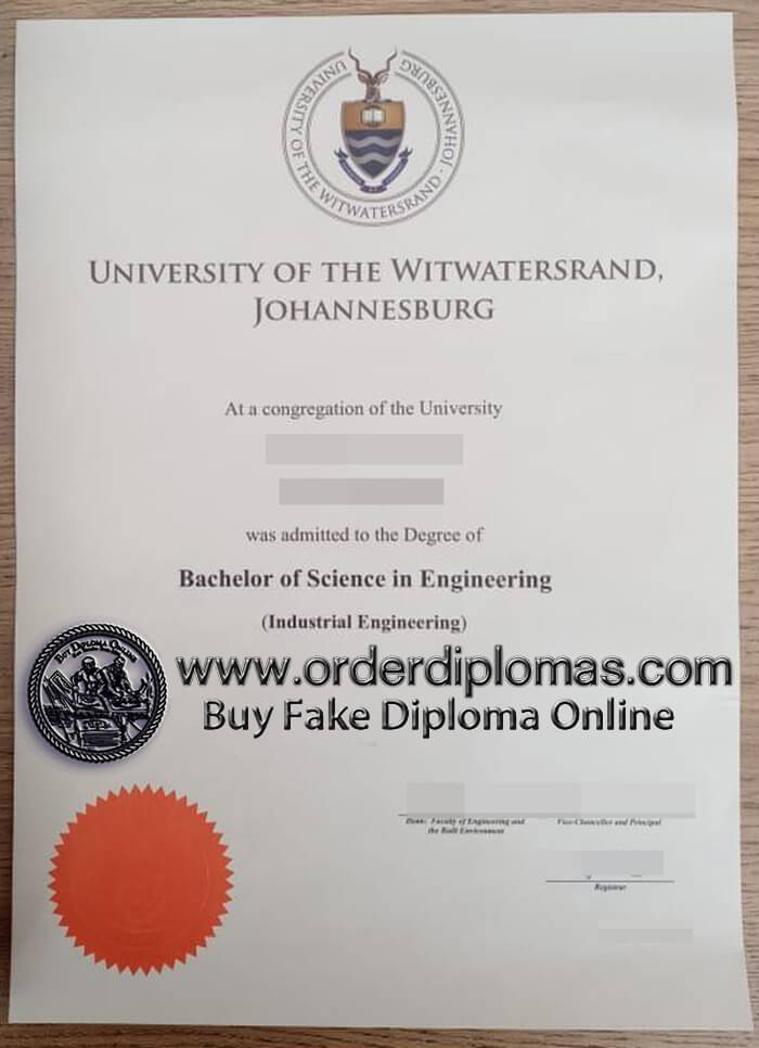 buy fake University of the Witwatersrand diploma