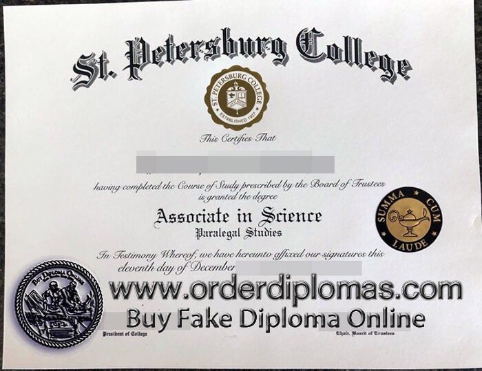 buy fake st petersburg college diploma