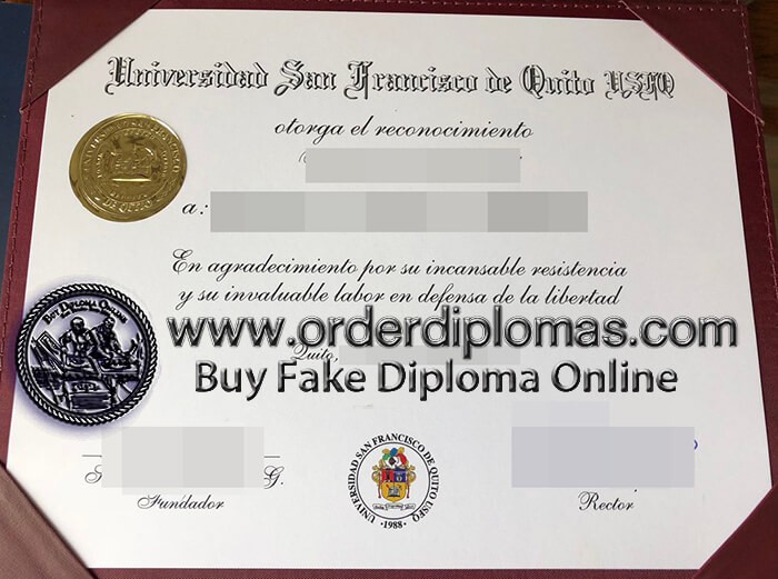 buy fake Universidad San Francisco de Quito diploma